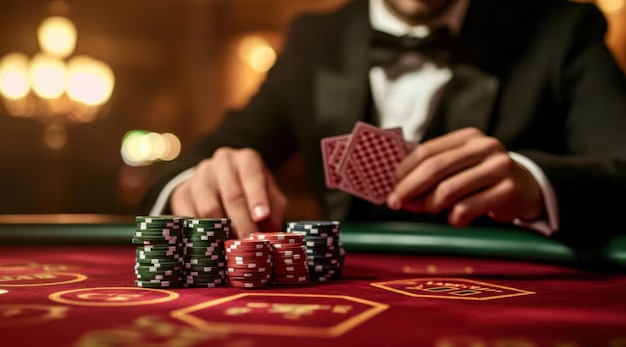 French roulette wheel on oke868 live studio with professional dealer
